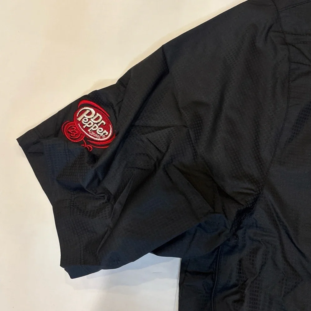 Greg Norman BK Racing Black Water Resistant Short Sleeve Windbreaker Mens Medium